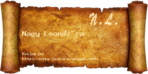 Nagy Leonóra névjegykártya