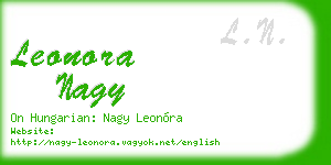 leonora nagy business card